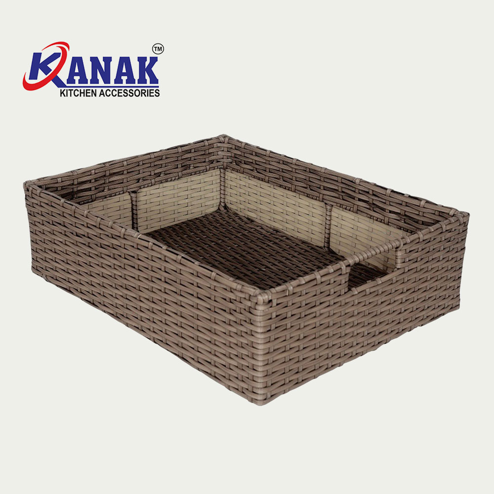 Golddust Wicker Basket - Dusky Brown